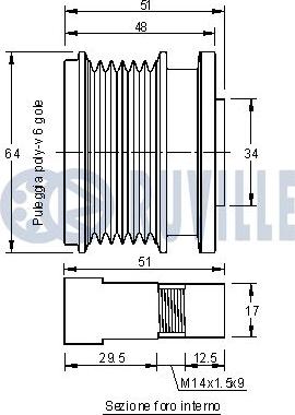 Ruville 541770 - Шкив генератора, муфта avtokuzovplus.com.ua