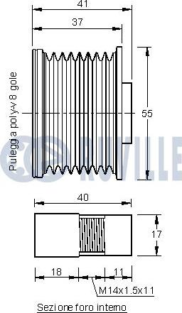 Ruville 541771 - Шкив генератора, муфта avtokuzovplus.com.ua