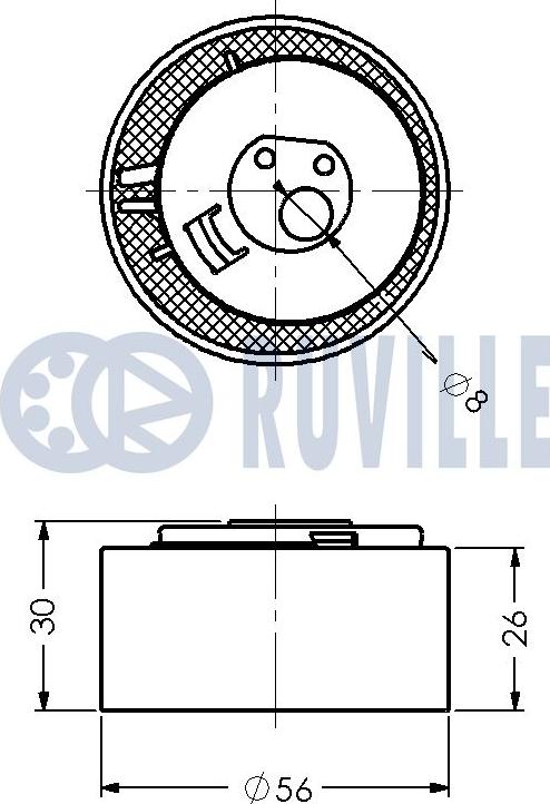 Ruville 541779 - Натяжной ролик, ремень ГРМ avtokuzovplus.com.ua