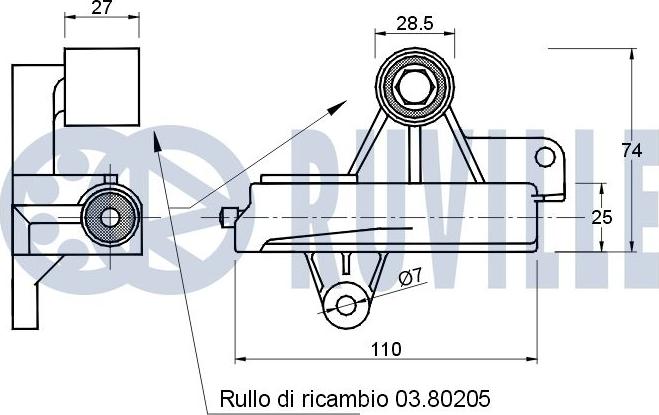 Ruville 541788 - Успокоитель, зубчатый ремень avtokuzovplus.com.ua