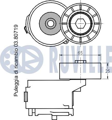 Ruville 541789 - Натяжитель, поликлиновый ремень avtokuzovplus.com.ua