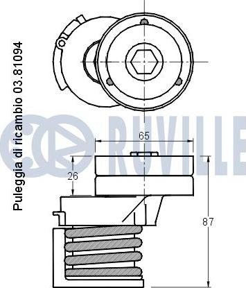 Ruville 541792 - Натяжитель, поликлиновый ремень autodnr.net