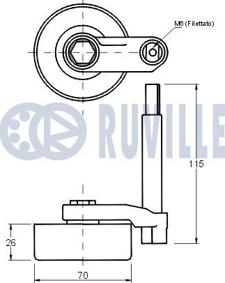 Ruville 541799 - Натягувач ременя, клинові зуб. autocars.com.ua