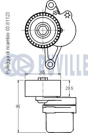 Ruville 541812 - Натяжитель, поликлиновый ремень avtokuzovplus.com.ua