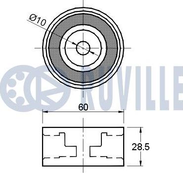 Ruville 541824 - Паразитний / Провідний ролик, зубчастий ремінь autocars.com.ua