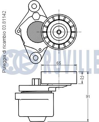 Ruville 541840 - Натяжитель, поликлиновый ремень avtokuzovplus.com.ua