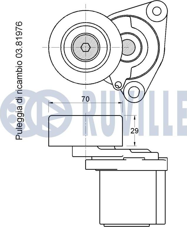 Ruville 541843 - Натяжитель, поликлиновый ремень autodnr.net