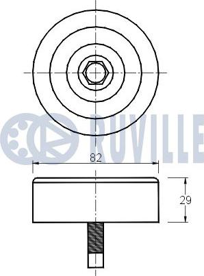 Ruville 541845 - Направляющий ролик, поликлиновый ремень avtokuzovplus.com.ua