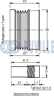 Ruville 541866 - Шкив генератора, муфта avtokuzovplus.com.ua