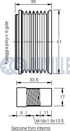 Ruville 541886 - Шкив генератора, муфта avtokuzovplus.com.ua