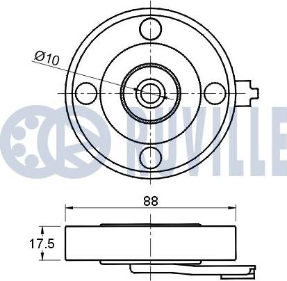 Ruville 541899 - Паразитний / провідний ролик, поліклиновий ремінь autocars.com.ua