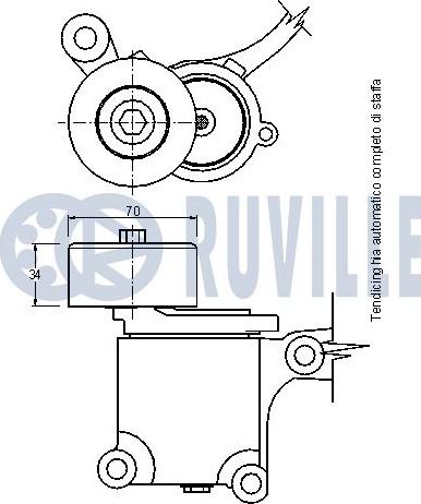 Ruville 541977 - Натягувач ременя, клинові зуб. autocars.com.ua