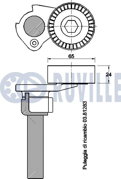 Ruville 541982 - Натяжитель, поликлиновый ремень autodnr.net