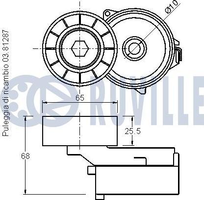 Ruville 541986 - Натяжитель, поликлиновый ремень avtokuzovplus.com.ua