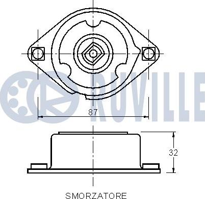 Ruville 542009 - Натягувач ременя, клинові зуб. autocars.com.ua