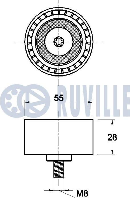 Ruville 542011 - Паразитний / провідний ролик, поліклиновий ремінь autocars.com.ua