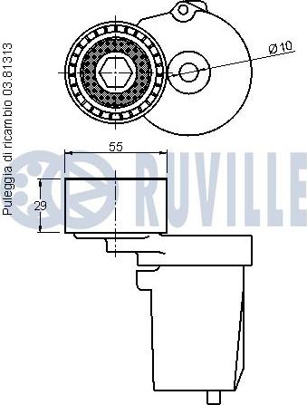 Ruville 542012 - Натяжитель, поликлиновый ремень autodnr.net