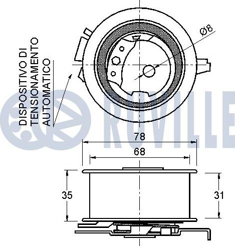 Ruville 542024 - Натяжной ролик, ремень ГРМ avtokuzovplus.com.ua