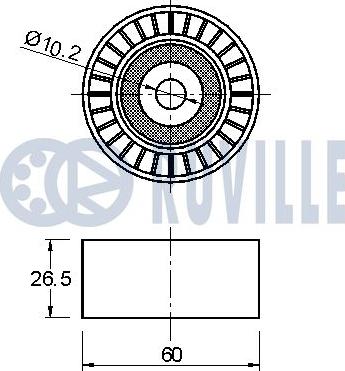 Ruville 542028 - Направляющий ролик, поликлиновый ремень autodnr.net