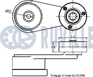 Ruville 542054 - Натягувач ременя, клинові зуб. autocars.com.ua