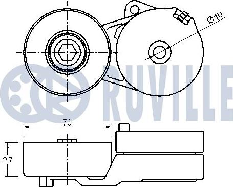 Ruville 542055 - Натяжитель, поликлиновый ремень autodnr.net