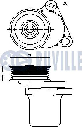 Ruville 542061 - Натягувач ременя, клинові зуб. autocars.com.ua