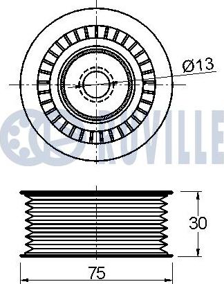 Ruville 542086 - Паразитний / провідний ролик, поліклиновий ремінь autocars.com.ua