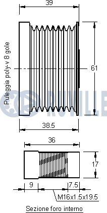 Ruville 542091 - Шкив генератора, муфта autodnr.net