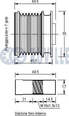 Ruville 542093 - Шкив генератора, муфта avtokuzovplus.com.ua