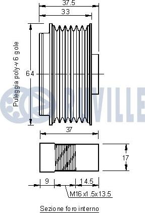 Ruville 542103 - Шкив генератора, муфта avtokuzovplus.com.ua