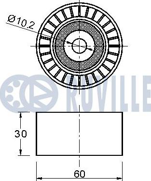 Ruville 542106 - Направляющий ролик, зубчатый ремень avtokuzovplus.com.ua