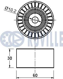 Ruville 542113 - Паразитний / Провідний ролик, зубчастий ремінь autocars.com.ua