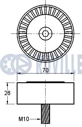 Ruville 542115 - Паразитний / провідний ролик, поліклиновий ремінь autocars.com.ua