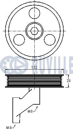 Ruville 542118 - Паразитний / провідний ролик, поліклиновий ремінь autocars.com.ua