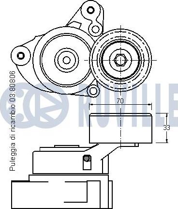 Ruville 542129 - Натягувач ременя, клинові зуб. autocars.com.ua