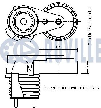 Ruville 542131 - Натягувач ременя, клинові зуб. autocars.com.ua