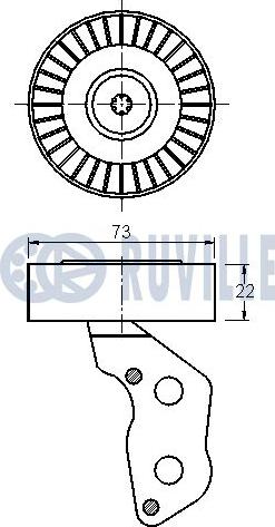 Ruville 542132 - Паразитний / провідний ролик, поліклиновий ремінь autocars.com.ua
