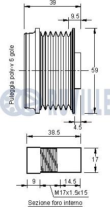 Ruville 542135 - Шкив генератора, муфта avtokuzovplus.com.ua