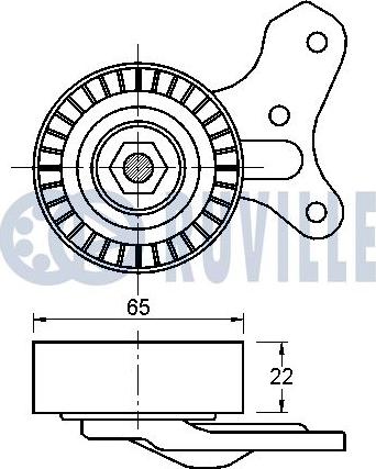 Ruville 542140 - Направляющий ролик, поликлиновый ремень avtokuzovplus.com.ua