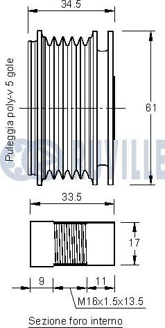 Ruville 542143 - Шкив генератора, муфта avtokuzovplus.com.ua