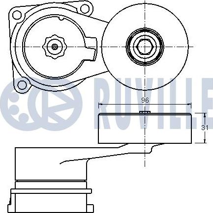 Ruville 542150 - Натяжитель, поликлиновый ремень avtokuzovplus.com.ua