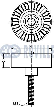 Ruville 542165 - Паразитний / провідний ролик, поліклиновий ремінь autocars.com.ua