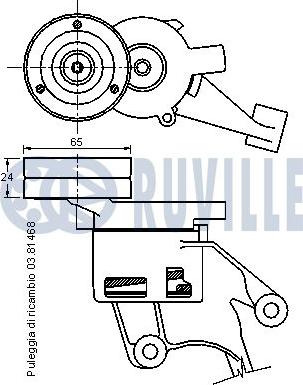 Ruville 542167 - Натягувач ременя, клинові зуб. autocars.com.ua