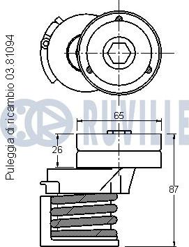 Ruville 542170 - Натягувач ременя, клинові зуб. autocars.com.ua