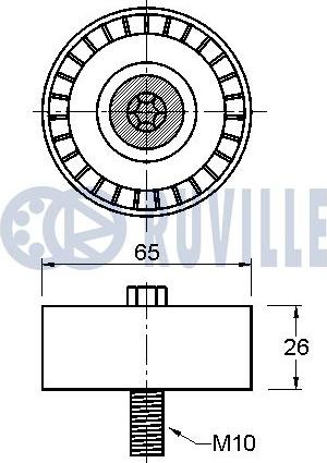 Ruville 542204 - Паразитний / провідний ролик, поліклиновий ремінь autocars.com.ua