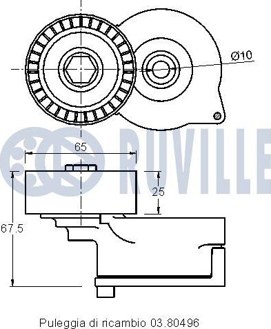 Ruville 542229 - Натягувач ременя, клинові зуб. autocars.com.ua