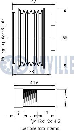 Ruville 542231 - Шкив генератора, муфта avtokuzovplus.com.ua