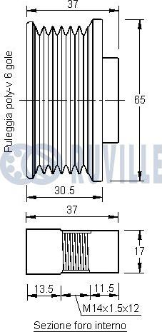 Ruville 542234 - Шкив генератора, муфта autodnr.net