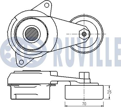 Ruville 542239 - Натягувач ременя, клинові зуб. autocars.com.ua