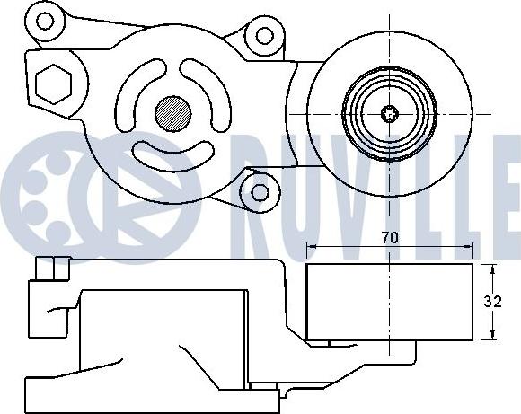 Ruville 542248 - Натяжитель, поликлиновый ремень avtokuzovplus.com.ua